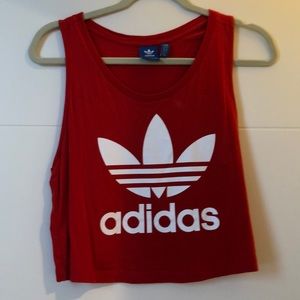 Adidas Red Crop Tank